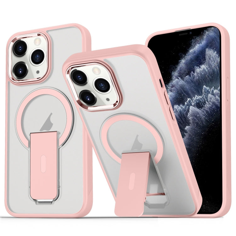 Acrylic Hybrid TPU MagSafe Holder Phone Case, For iPhone 11, For iPhone 11 Pro