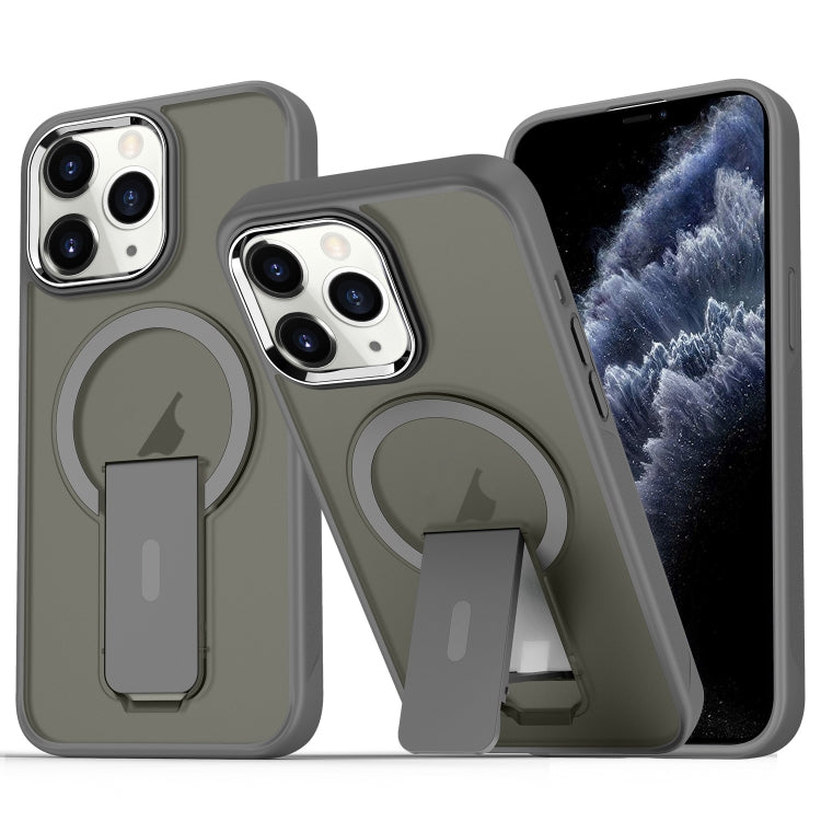 Acrylic Hybrid TPU MagSafe Holder Phone Case, For iPhone 11, For iPhone 11 Pro