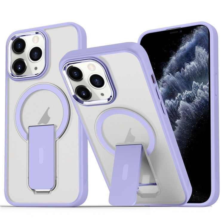 Acrylic Hybrid TPU MagSafe Holder Phone Case, For iPhone 11, For iPhone 11 Pro