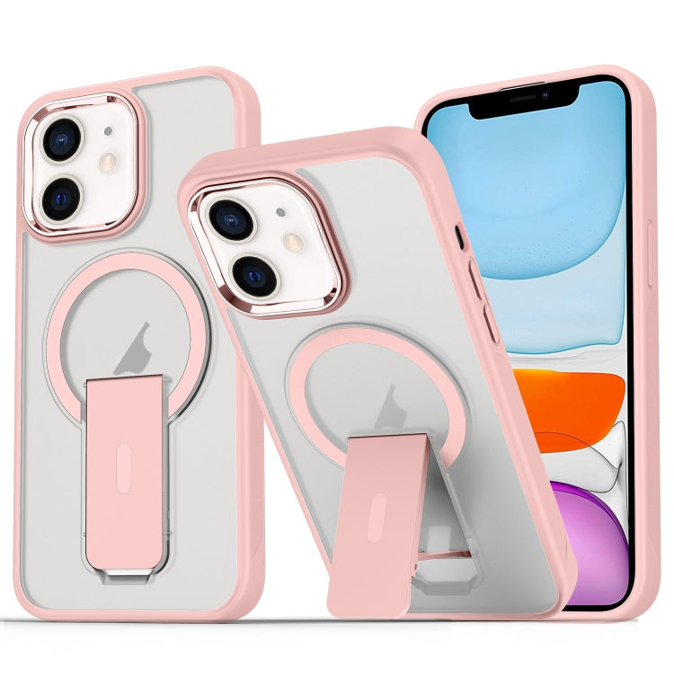 Acrylic Hybrid TPU MagSafe Holder Phone Case, For iPhone 11, For iPhone 11 Pro