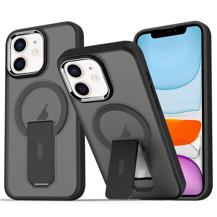 Acrylic Hybrid TPU MagSafe Holder Phone Case, For iPhone 11, For iPhone 11 Pro