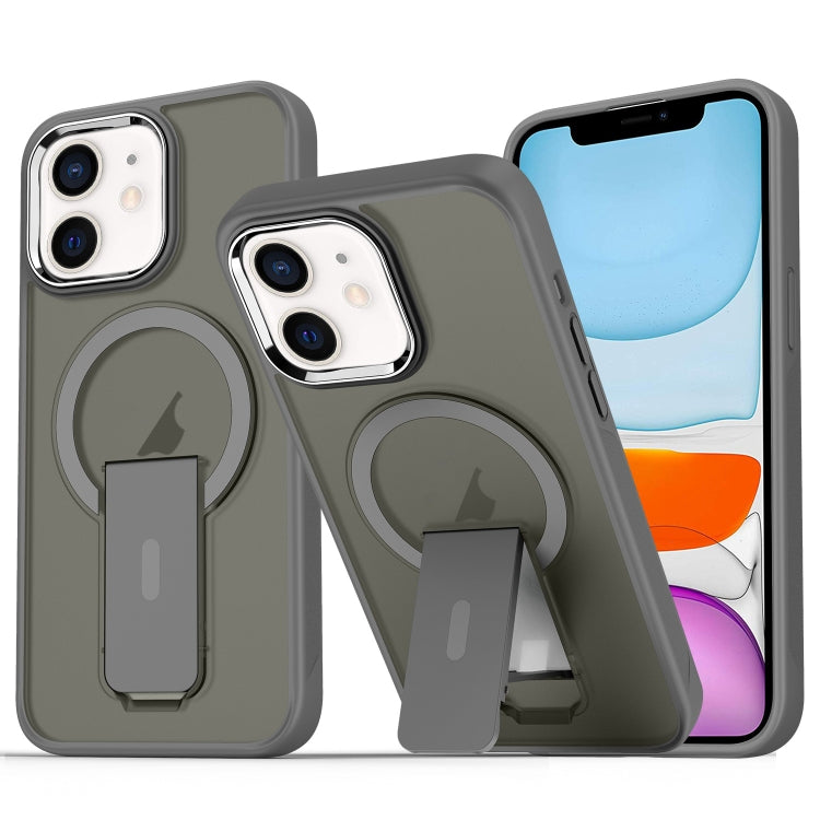 Acrylic Hybrid TPU MagSafe Holder Phone Case, For iPhone 11, For iPhone 11 Pro