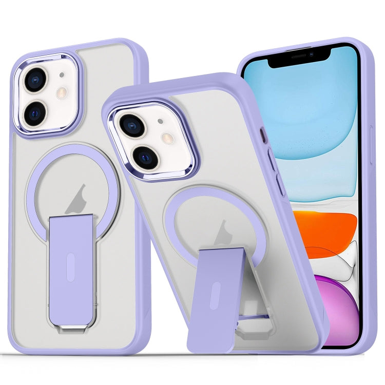 Acrylic Hybrid TPU MagSafe Holder Phone Case, For iPhone 11, For iPhone 11 Pro