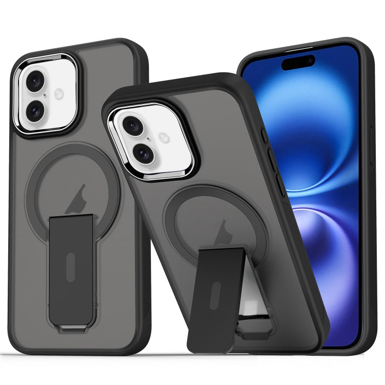Acrylic Hybrid TPU MagSafe Holder Phone Case, For iPhone 16 Pro Max, For iPhone 16 Pro, For iPhone 16 Plus, For iPhone 16