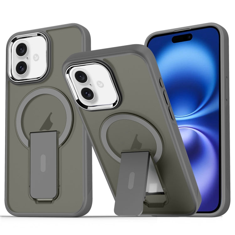 Acrylic Hybrid TPU MagSafe Holder Phone Case, For iPhone 16 Pro Max, For iPhone 16 Pro, For iPhone 16 Plus, For iPhone 16