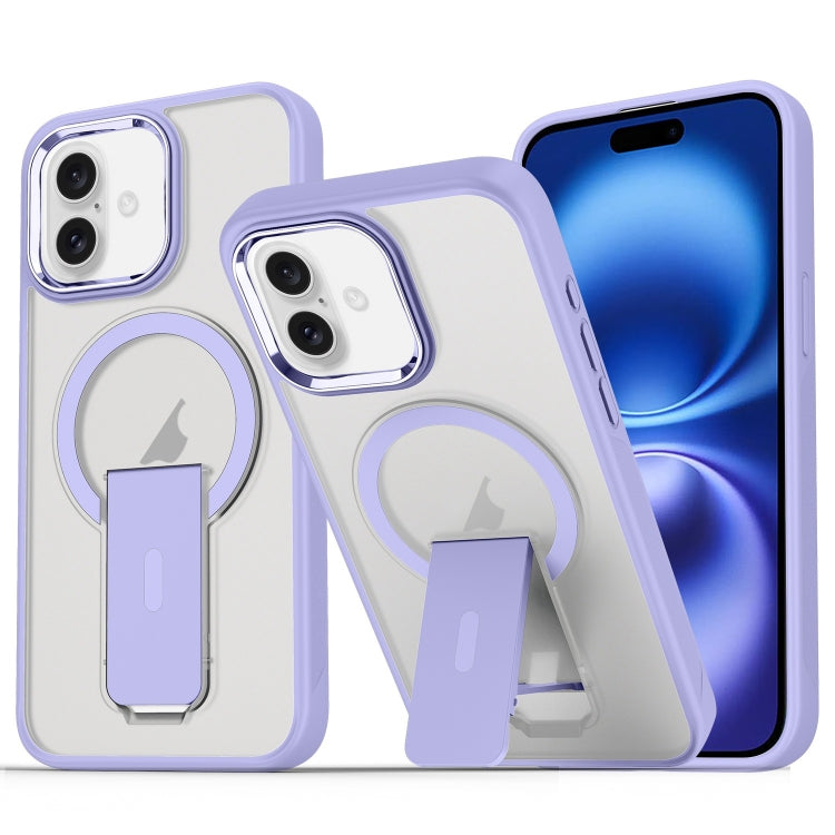 Acrylic Hybrid TPU MagSafe Holder Phone Case, For iPhone 16 Pro Max, For iPhone 16 Pro, For iPhone 16 Plus, For iPhone 16