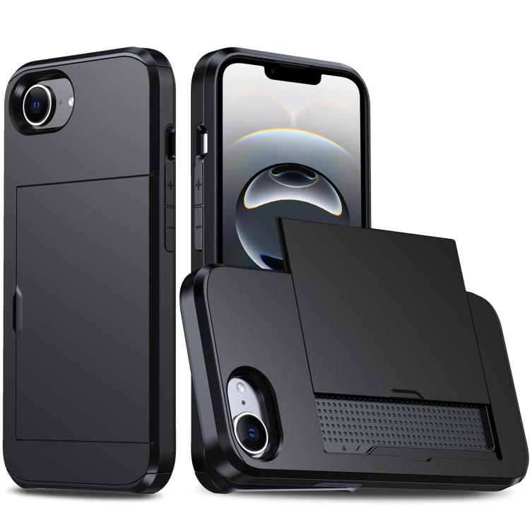 Shockproof Armor Phone Case with Card Slot, For iPhone 17 Air, iPhone 16e