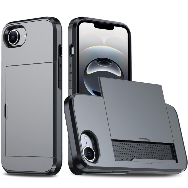 Shockproof Armor Phone Case with Card Slot, For iPhone 17 Air, iPhone 16e