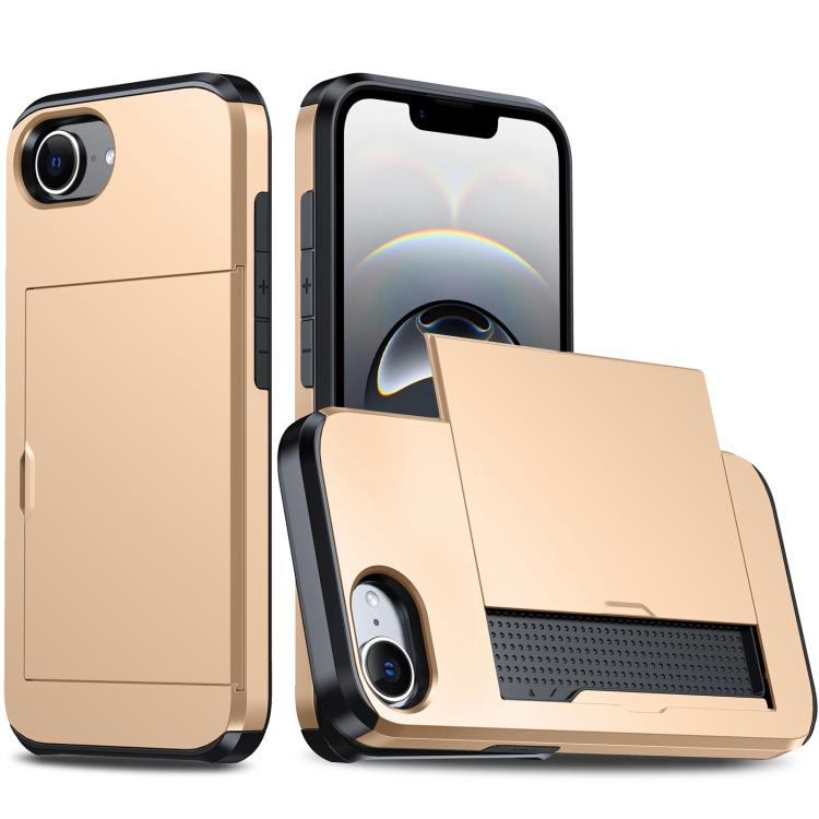 Shockproof Armor Phone Case with Card Slot, For iPhone 17 Air, iPhone 16e