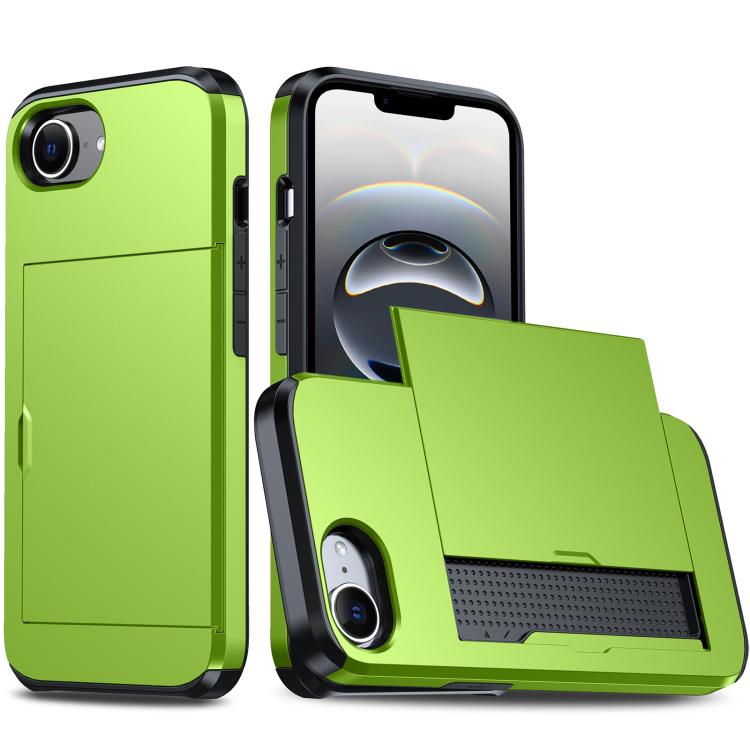 Shockproof Armor Phone Case with Card Slot, For iPhone 17 Air, iPhone 16e
