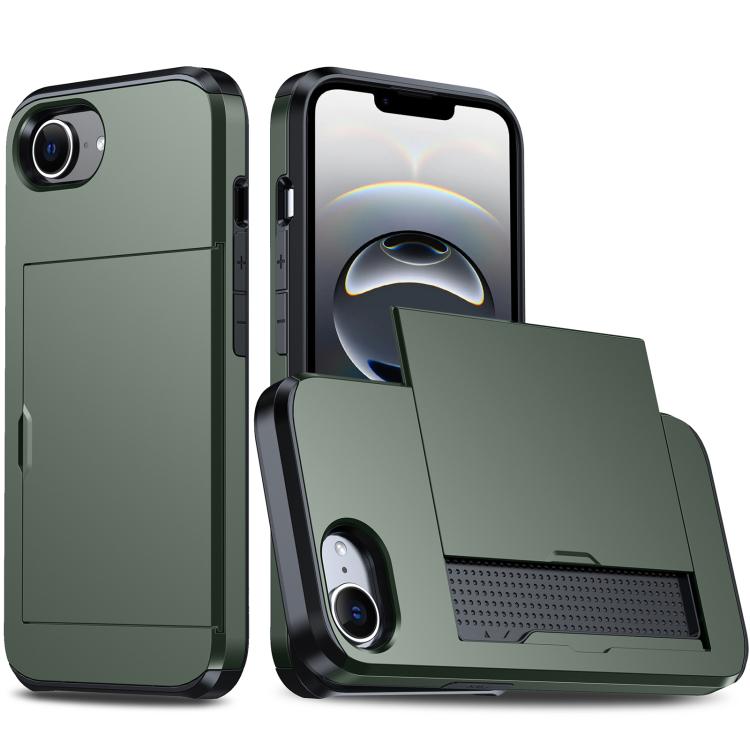 Shockproof Armor Phone Case with Card Slot, For iPhone 17 Air, iPhone 16e