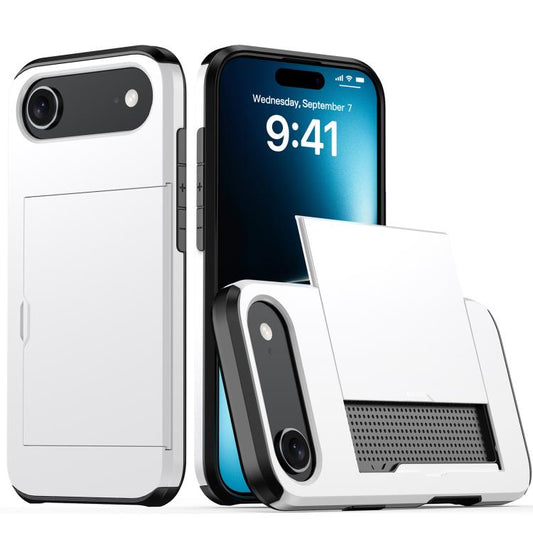 Shockproof Armor Phone Case with Card Slot, For iPhone 16 Pro Max, For iPhone 16 Pro