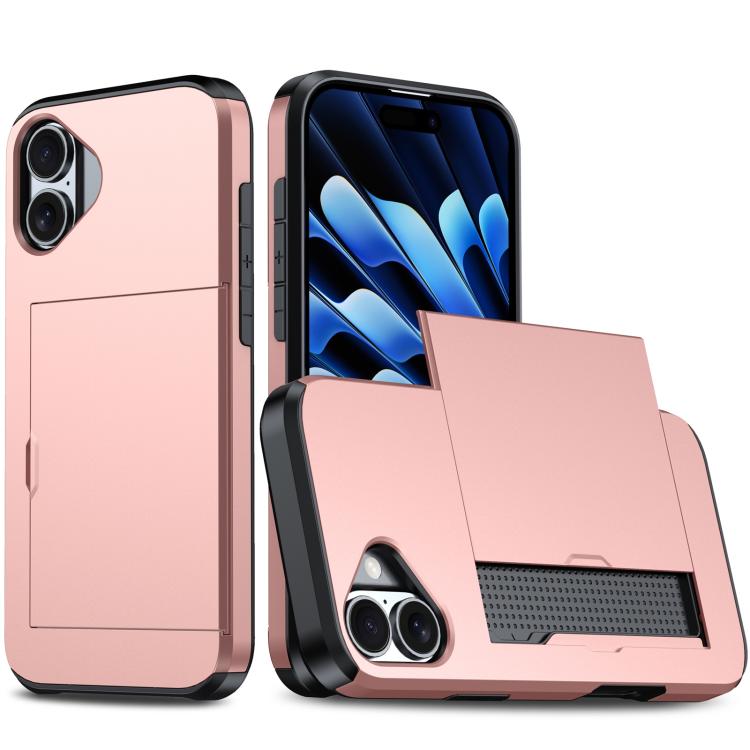 Shockproof Armor Phone Case with Card Slot, For iPhone 17 Pro Max, For iPhone 17 Pro