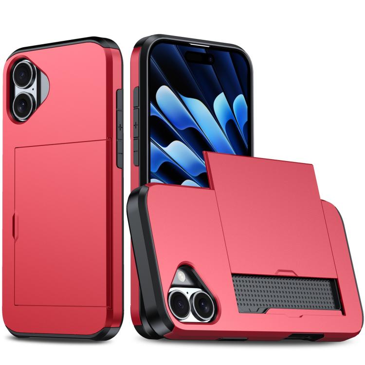 Shockproof Armor Phone Case with Card Slot, For iPhone 17 Pro Max, For iPhone 17 Pro