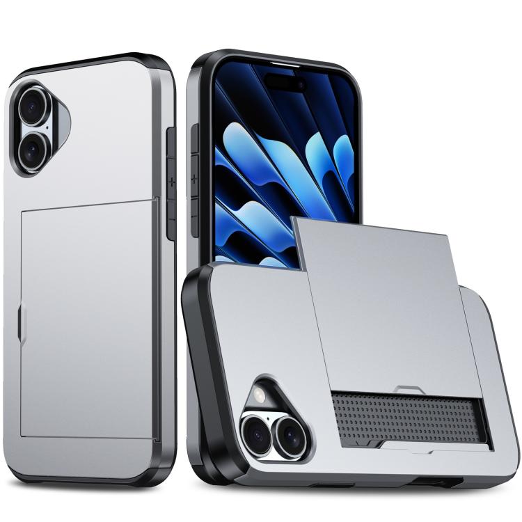 Shockproof Armor Phone Case with Card Slot, For iPhone 17 Pro Max, For iPhone 17 Pro
