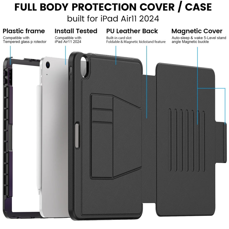 Smart B Magnetic Holder Leather Tablet Case, For iPad Air 11 2025 / 2024, For iPad Pro 11 2024