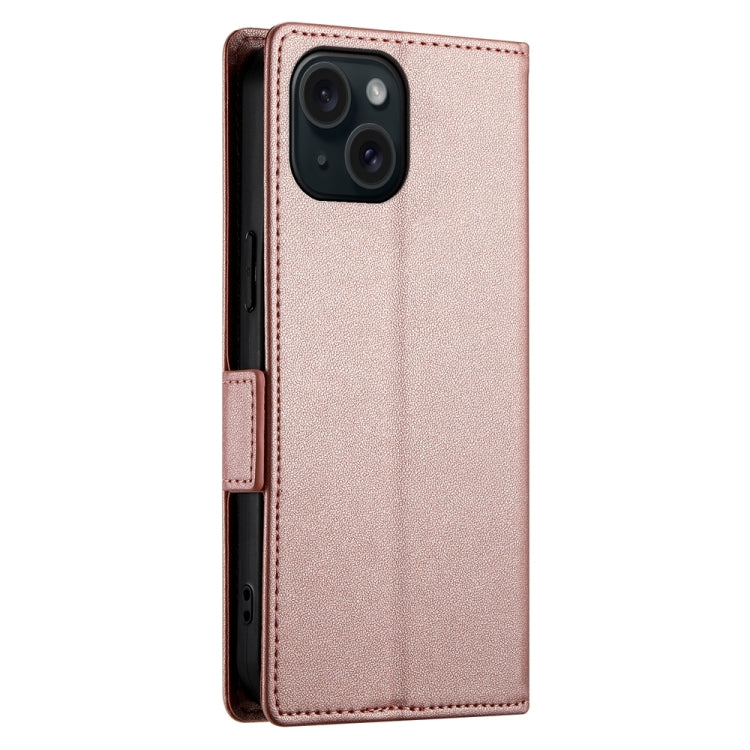Side Buckle Magnetic Frosted Leather Phone Case, For iPhone 15, For iPhone 14 Plus, For iPhone 14