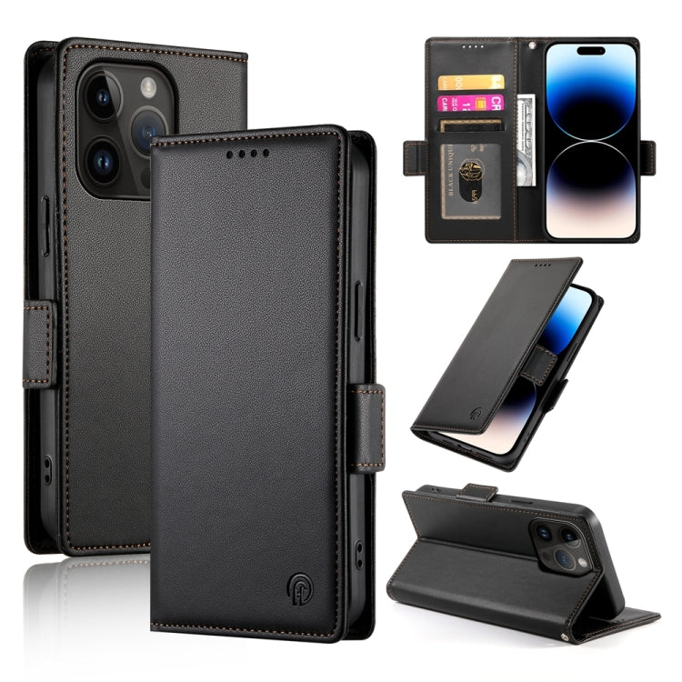 Side Buckle Magnetic Frosted Leather Phone Case, For iPhone 14 Pro, For iPhone 14 Pro Max, For iPhone SE 2022 / SE 2020 / 8