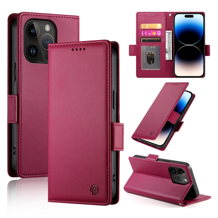 Side Buckle Magnetic Frosted Leather Phone Case, For iPhone 14 Pro, For iPhone 14 Pro Max, For iPhone SE 2022 / SE 2020 / 8