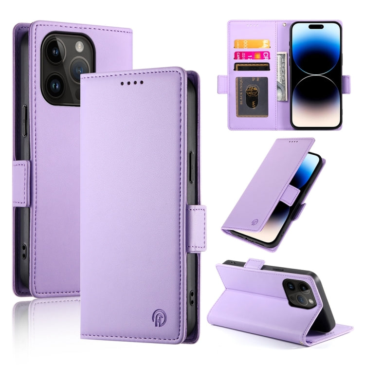 Side Buckle Magnetic Frosted Leather Phone Case, For iPhone 14 Pro, For iPhone 14 Pro Max, For iPhone SE 2022 / SE 2020 / 8