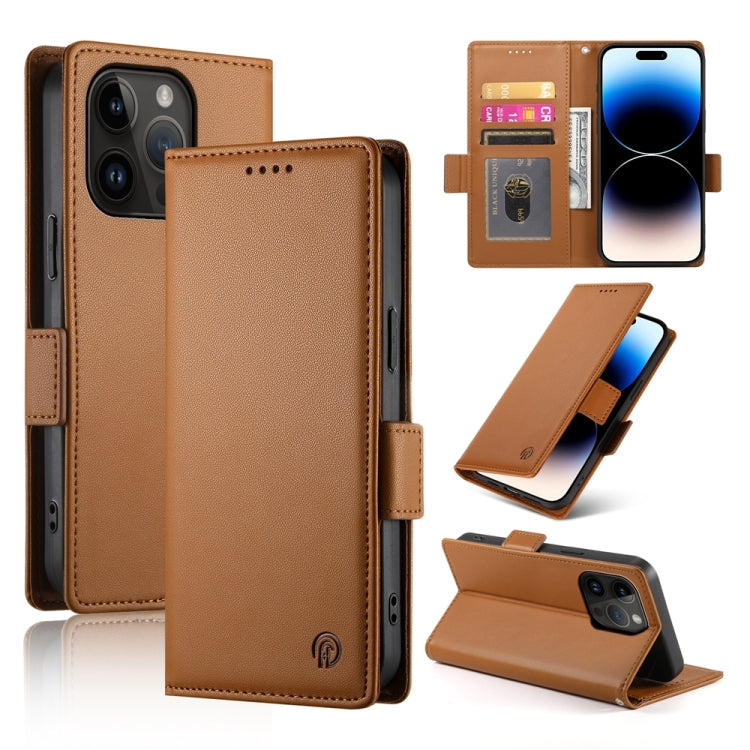 Side Buckle Magnetic Frosted Leather Phone Case, For iPhone 14 Pro, For iPhone 14 Pro Max, For iPhone SE 2022 / SE 2020 / 8