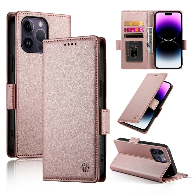 Side Buckle Magnetic Frosted Leather Phone Case, For iPhone 14 Pro, For iPhone 14 Pro Max, For iPhone SE 2022 / SE 2020 / 8