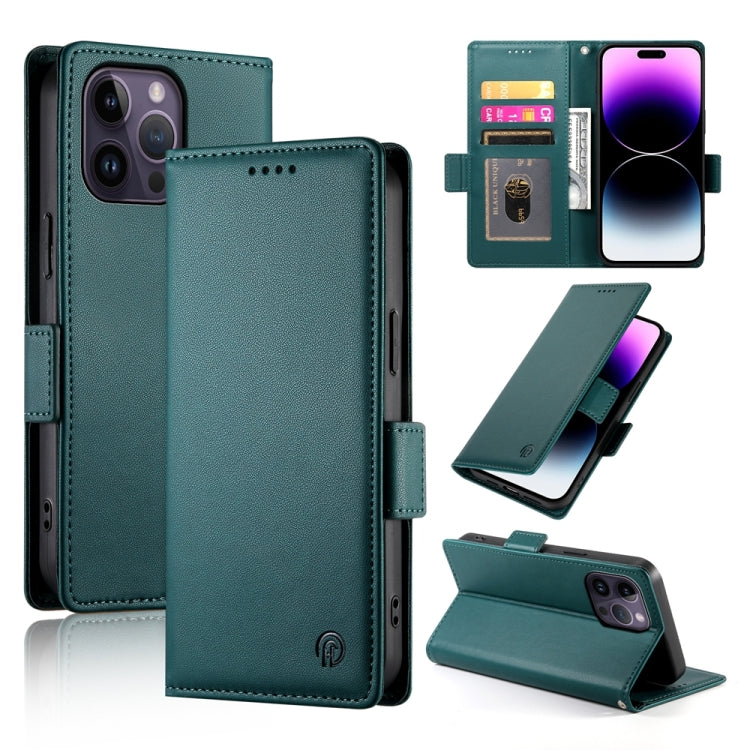 Side Buckle Magnetic Frosted Leather Phone Case, For iPhone 14 Pro, For iPhone 14 Pro Max, For iPhone SE 2022 / SE 2020 / 8