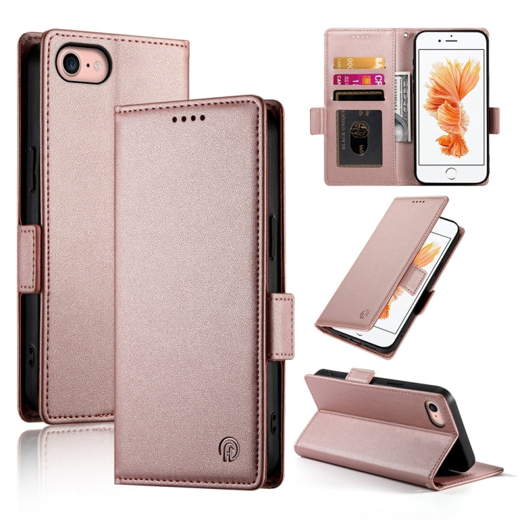 Side Buckle Magnetic Frosted Leather Phone Case, For iPhone 14 Pro, For iPhone 14 Pro Max, For iPhone SE 2022 / SE 2020 / 8