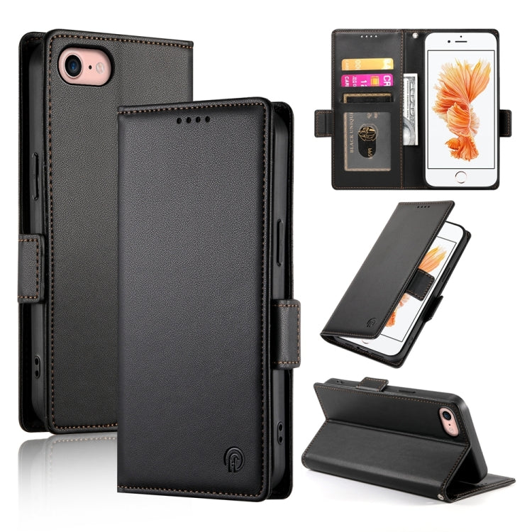 Side Buckle Magnetic Frosted Leather Phone Case, For iPhone 14 Pro, For iPhone 14 Pro Max, For iPhone SE 2022 / SE 2020 / 8
