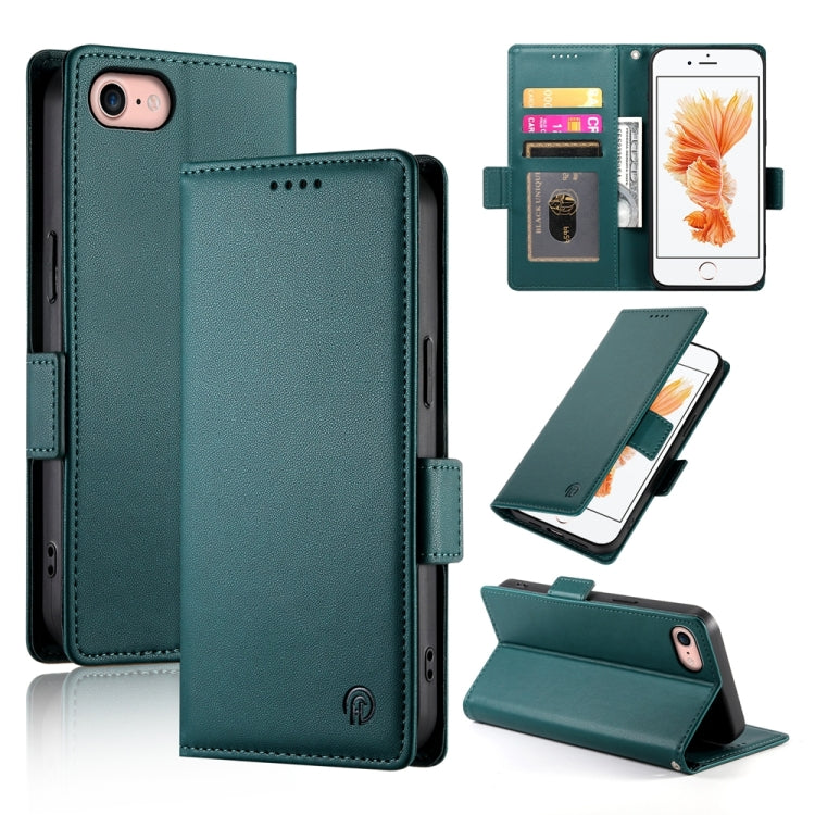 Side Buckle Magnetic Frosted Leather Phone Case, For iPhone 14 Pro, For iPhone 14 Pro Max, For iPhone SE 2022 / SE 2020 / 8