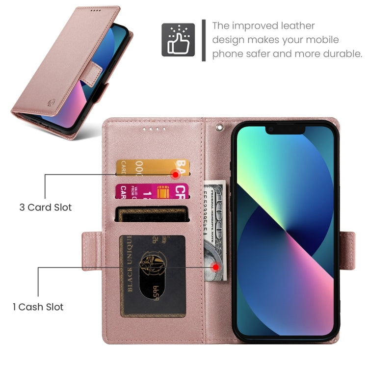 Side Buckle Magnetic Frosted Leather Phone Case, For iPhone 13 mini, For iPhone 12 / 12 Pro, For iPhone 12 Pro Max