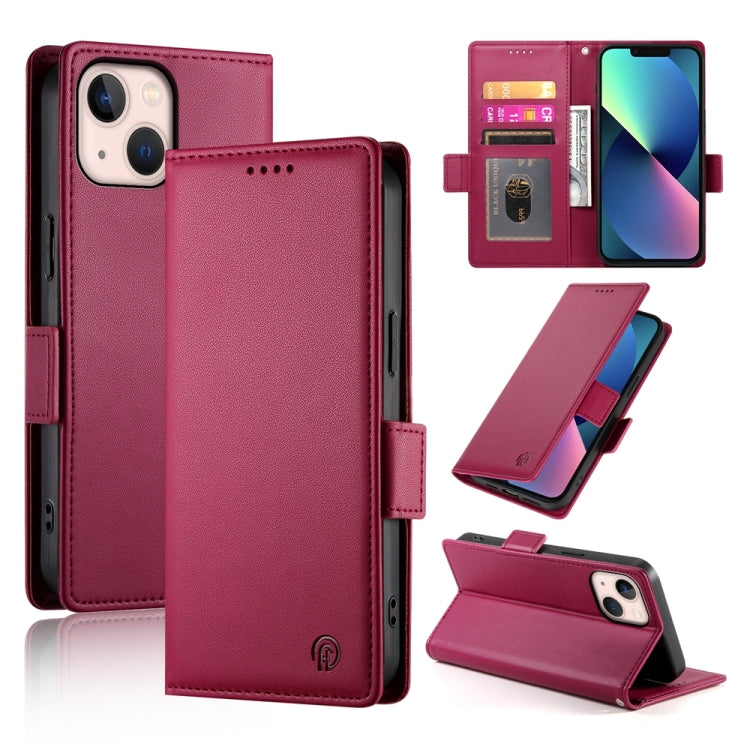 Side Buckle Magnetic Frosted Leather Phone Case, For iPhone 13 mini, For iPhone 12 / 12 Pro, For iPhone 12 Pro Max