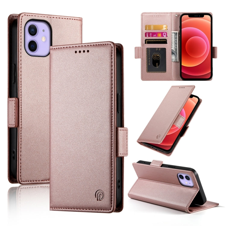 Side Buckle Magnetic Frosted Leather Phone Case, For iPhone 13 mini, For iPhone 12 / 12 Pro, For iPhone 12 Pro Max