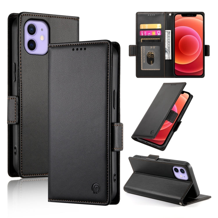 Side Buckle Magnetic Frosted Leather Phone Case, For iPhone 13 mini, For iPhone 12 / 12 Pro, For iPhone 12 Pro Max