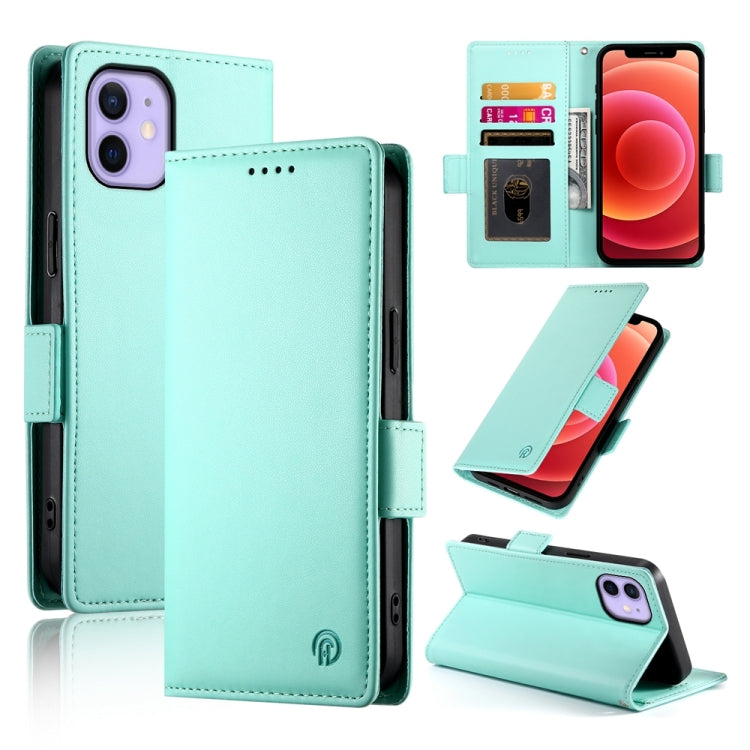 Side Buckle Magnetic Frosted Leather Phone Case, For iPhone 13 mini, For iPhone 12 / 12 Pro, For iPhone 12 Pro Max