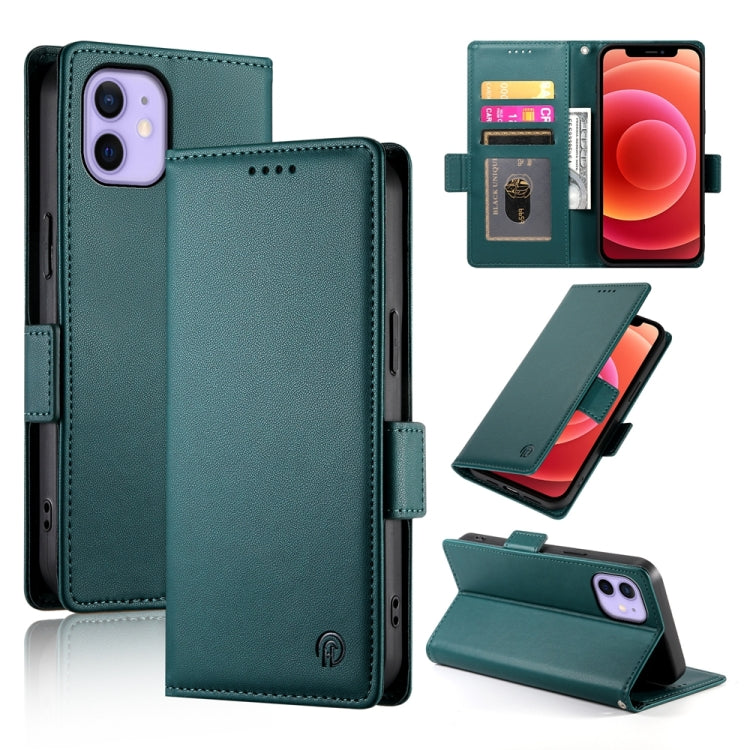 Side Buckle Magnetic Frosted Leather Phone Case, For iPhone 13 mini, For iPhone 12 / 12 Pro, For iPhone 12 Pro Max