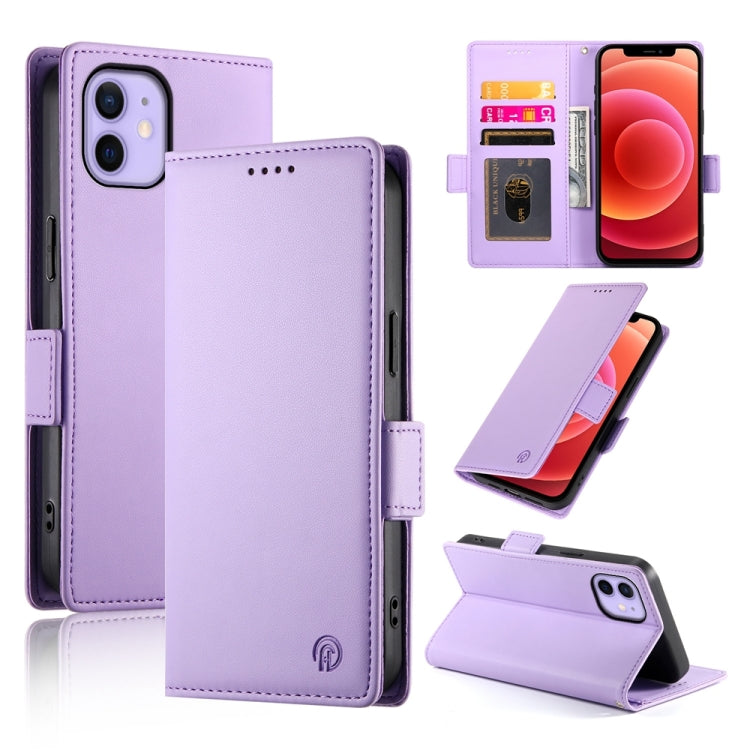 Side Buckle Magnetic Frosted Leather Phone Case, For iPhone 13 mini, For iPhone 12 / 12 Pro, For iPhone 12 Pro Max