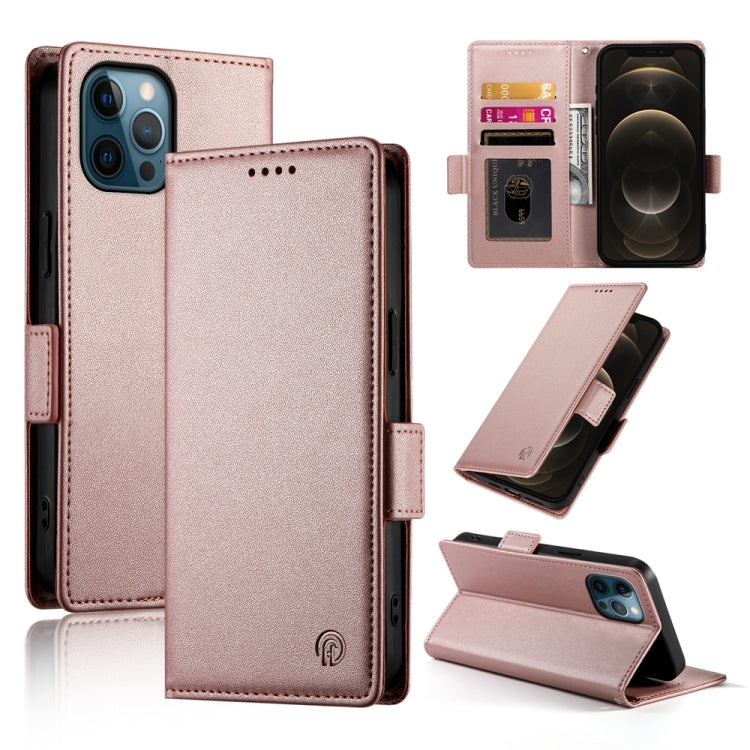 Side Buckle Magnetic Frosted Leather Phone Case, For iPhone 13 mini, For iPhone 12 / 12 Pro, For iPhone 12 Pro Max