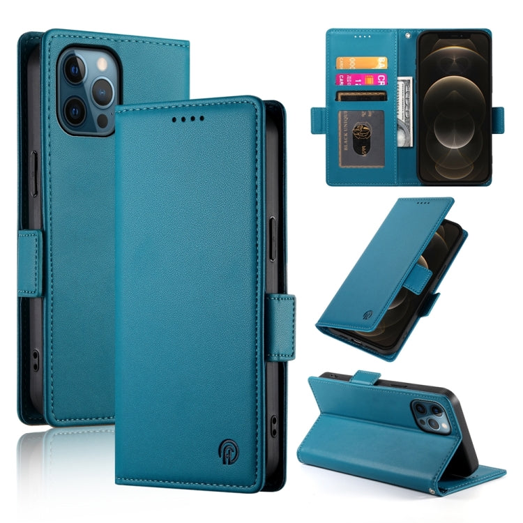 Side Buckle Magnetic Frosted Leather Phone Case, For iPhone 13 mini, For iPhone 12 / 12 Pro, For iPhone 12 Pro Max