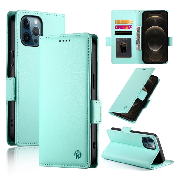 Side Buckle Magnetic Frosted Leather Phone Case, For iPhone 13 mini, For iPhone 12 / 12 Pro, For iPhone 12 Pro Max