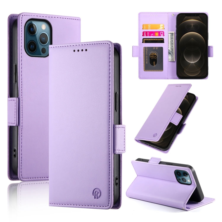 Side Buckle Magnetic Frosted Leather Phone Case, For iPhone 13 mini, For iPhone 12 / 12 Pro, For iPhone 12 Pro Max