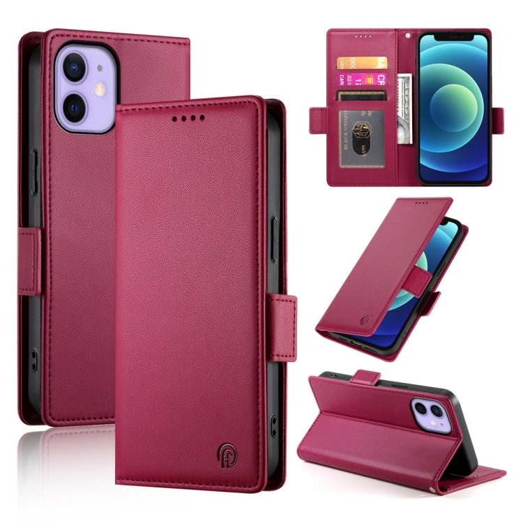 Side Buckle Magnetic Frosted Leather Phone Case, For iPhone 12 mini, For iPhone 11 Pro Max, For iPhone 11