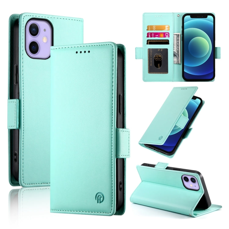 Side Buckle Magnetic Frosted Leather Phone Case, For iPhone 12 mini, For iPhone 11 Pro Max, For iPhone 11