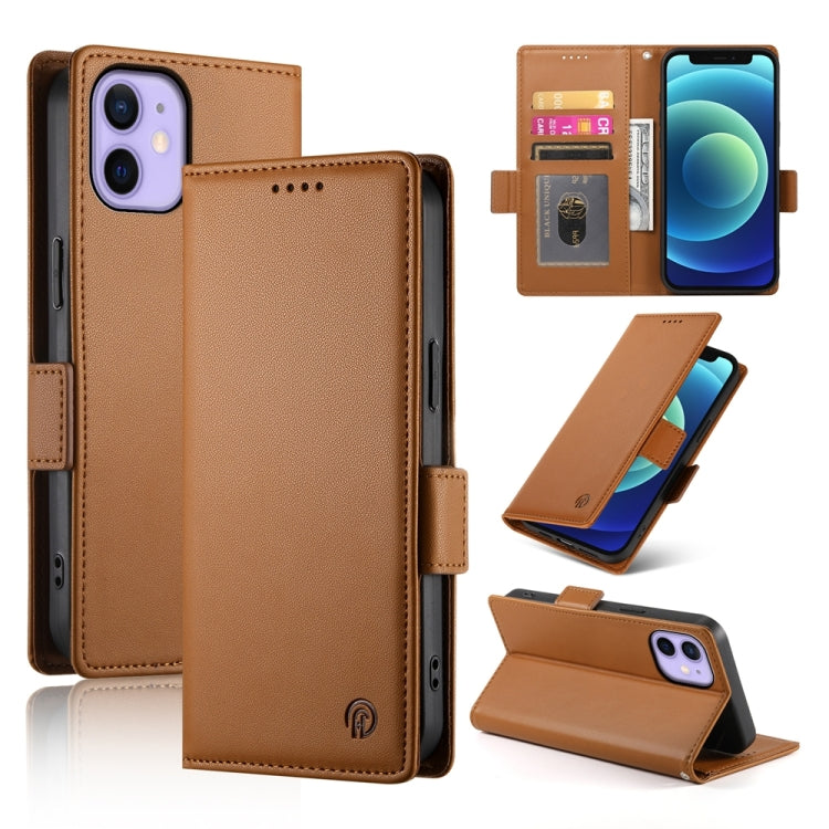 Side Buckle Magnetic Frosted Leather Phone Case, For iPhone 12 mini, For iPhone 11 Pro Max, For iPhone 11