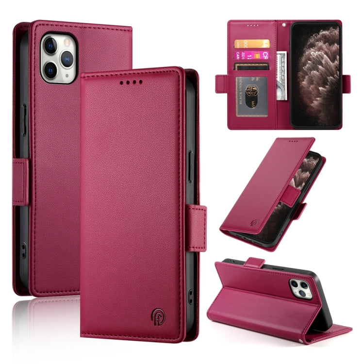 Side Buckle Magnetic Frosted Leather Phone Case, For iPhone 12 mini, For iPhone 11 Pro Max, For iPhone 11