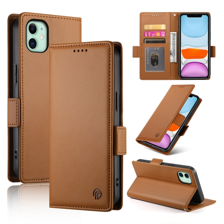 Side Buckle Magnetic Frosted Leather Phone Case, For iPhone 12 mini, For iPhone 11 Pro Max, For iPhone 11