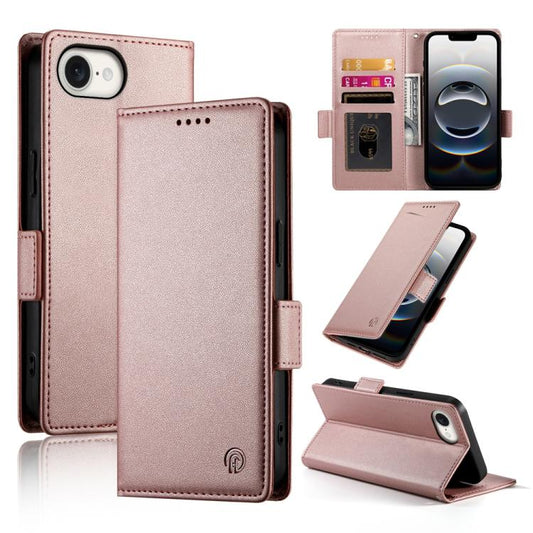 Side Buckle Magnetic Frosted Leather Phone Case, For iPhone 17e / 16e, For iPhone 17 Pro Max, For iPhone 17 Pro