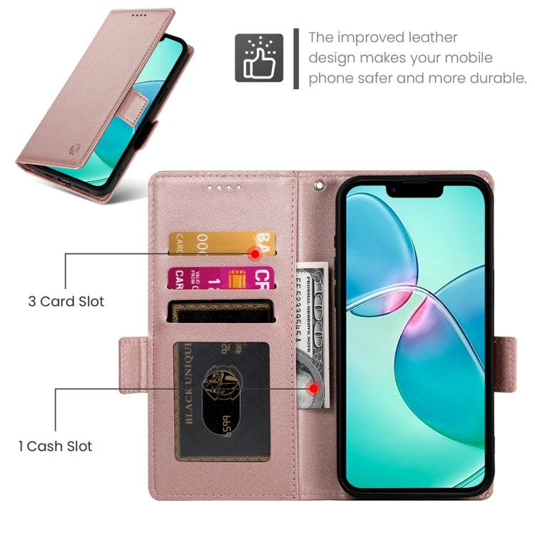 Side Buckle Magnetic Frosted Leather Phone Case, For iPhone 17e / 16e, For iPhone 17 Pro Max, For iPhone 17 Pro
