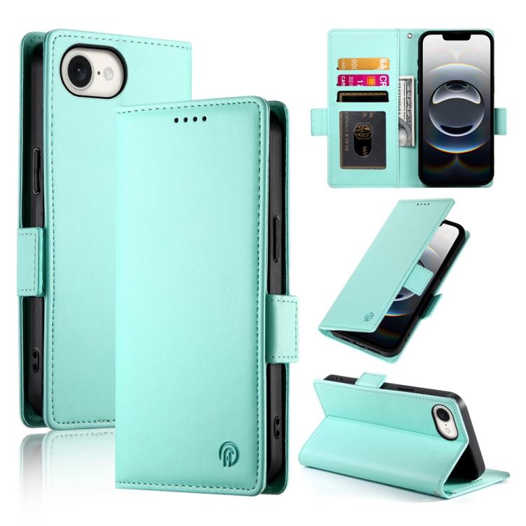 Side Buckle Magnetic Frosted Leather Phone Case, For iPhone 17e / 16e, For iPhone 17 Pro Max, For iPhone 17 Pro