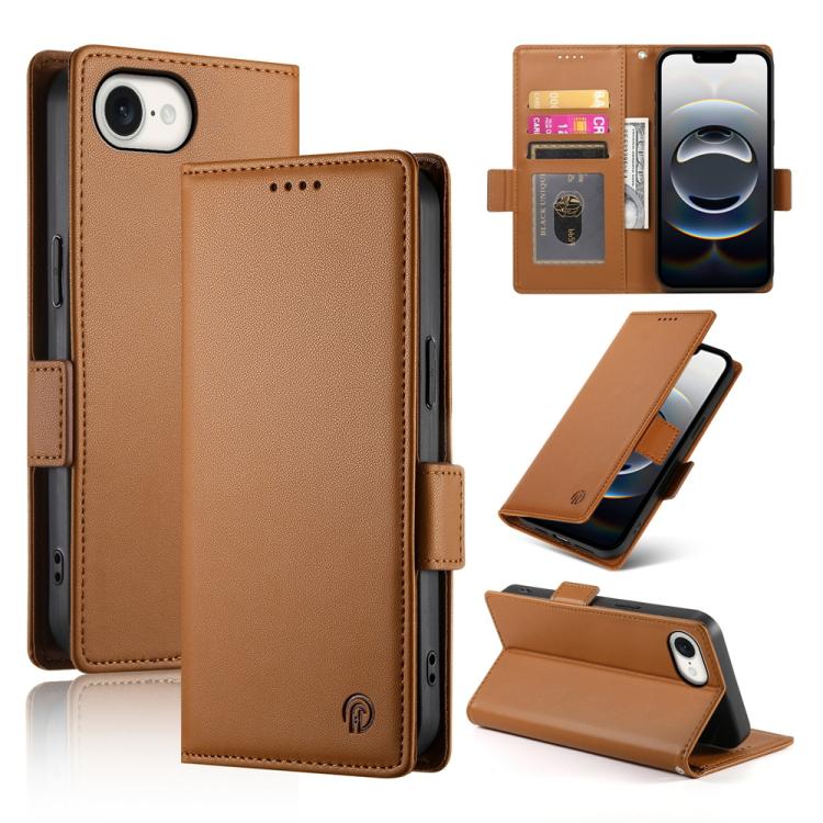 Side Buckle Magnetic Frosted Leather Phone Case, For iPhone 17e / 16e, For iPhone 17 Pro Max, For iPhone 17 Pro